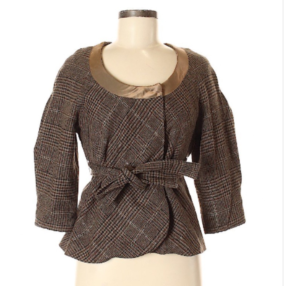 Sisley Brown Plaid Jacket